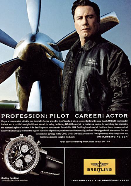 travolta breitling ad|JOHN TRAVOLTA & BREITLING .